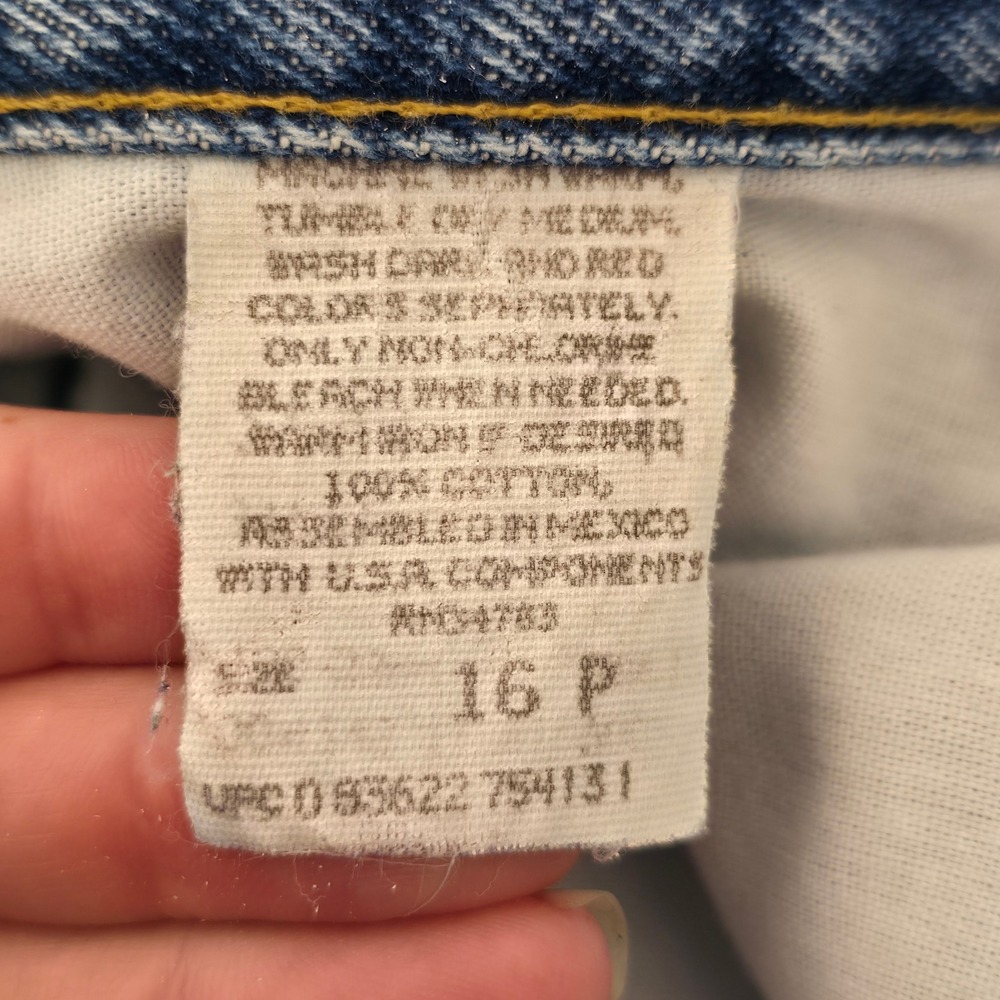 Vintage LEE Jeans Womens 34x29 Blue 90s Western Rodeo High Waist Tapered Mom - Picture 10 of 12